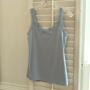 Cache NWOT Baby Blue Lace Tank